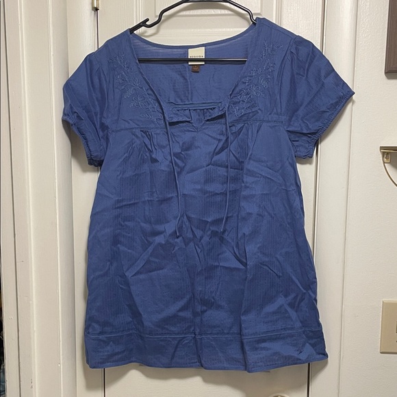 Sonoma Tops - Sonoma Blue Embroidered Blouse